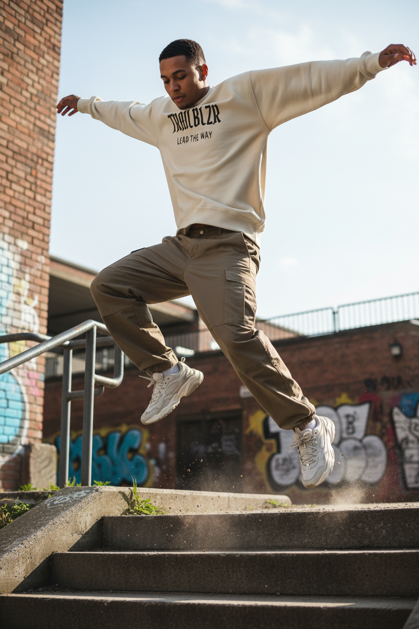 Crewneck Action Shot