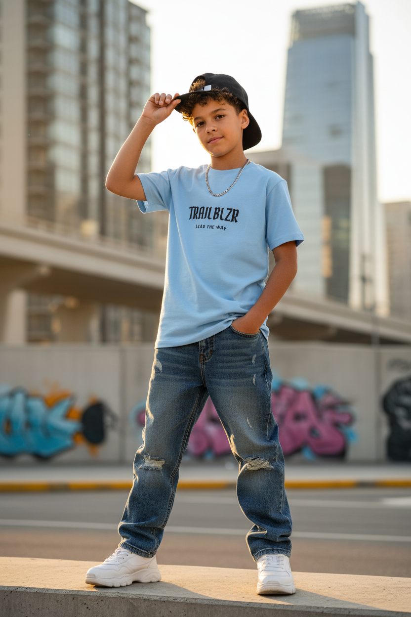Light Blue Kids T-Shirt