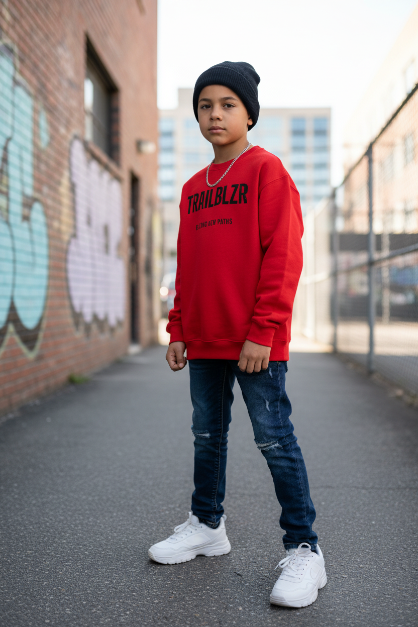 Red Crewneck Model Corrected